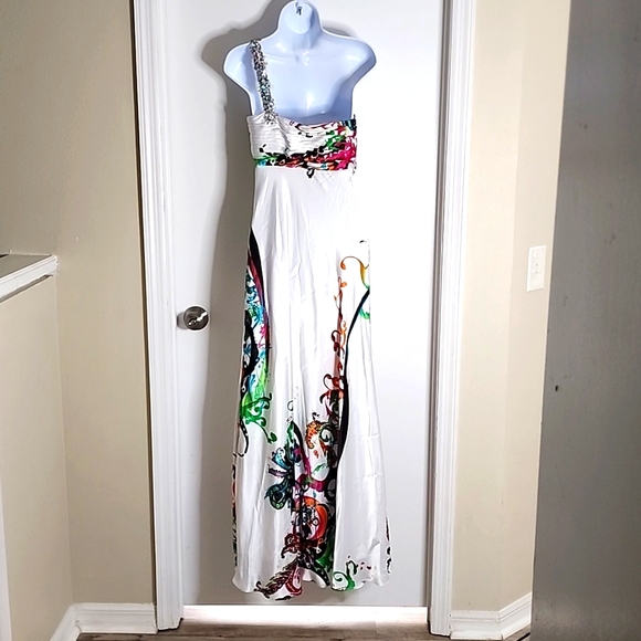 Sonia J long, silky formal dress, size 4 - Picture 4 of 4